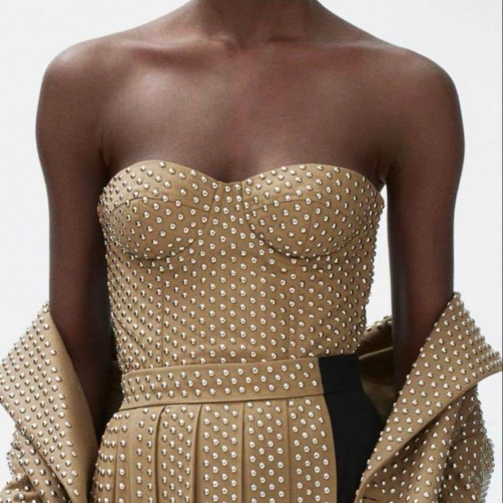 ROKH X H&M STUDDED BUSTER TOP